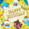 Sanrio Other Greeting Card Message Card Birthday Celebration Light & Melody Happy Danbui Samba Celebration JPME60-5 614742