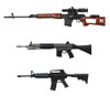  Platz 1/12 Realistic Weapon Series Realistic Rifle (3 Types) Plastic Model 