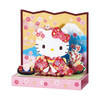 Sanrio Hello Kitty Message Card Multipurpose Sitting in Front of a Folding Screen