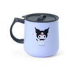 Sanrio Kuromi Stainless Mug With Lid. Dual function for both hot and cold beverages. Capacity: 360ml.