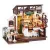 ROBOTIME DIY Miniature House No.17 Cafe Handmade Kit (183 Pieces)