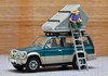Takara Tomy Tomica Limited Vintage Neo LV-N206c Mitsubishi Pajero Mid Roof Wide VR Option Parts Vehicle (Green/Beige) 1991 Model with Tent