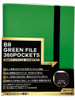 BR Green File 360 Pocket Sheet Fixed Card File with Fixed Band Prevents Loss and Damage of Cards