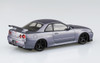 Aoshima RakuPla Snap Car Nissan R34 Skyline GT-R Custom Wheels Athlete Silver Plastic Model