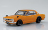 Aoshima RakuPla Snap Car Nissan C10 Skyline 2000GT-R Custom Wheels Brown Plastic Model