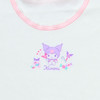 Sanrio Kuromi Kids Short-Sleeve Undergarment 2-Piece Set 130cm 100% Cotton with Name Tag