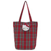  T's Factory Sanrio Tartan Check Mascot Attached Tote Bag Kitty 