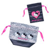  Sanrio Hello Kitty Drawstring Bag Set (Monotone Animal) Polyester 071650 