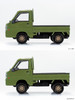  Aoshima RakuPla Snap Kit Subaru Sambar Truck Custom Wheels Olive Green Plastic Model 