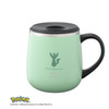 Pokemon Center Original BRUNO Eevee Friends Short Lidded Stainless Steel Mug Blue Leafeon
