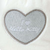  Sanrio Face Shaped Drawstring Bag I Love Hello Kitty Silver 