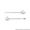 Square Enix Dragon Quest Smile: Slime Cosmetics and Beauty - Metal Slime and Window Hairpins (Set of 4)