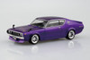 Aoshima Rakupla Snap Kit 1/32 No. 24CU-MP Nissan C110 Skyline GT-R Custom Metallic Purple Plastic Model