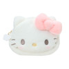 Sanrio Hello Kitty Face Shaped Pouch Sleeping On White Fluffy Cloud 661465