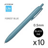  Uni Jetstream Lite Touch Ink Ballpoint Pen - 0.5 mm - Forest Blue Body - Black Ink 