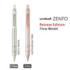  Uni-ball ZENTO Gel Pen - Flow Model - 0.38 mm - Birch White Body - Black Ink 