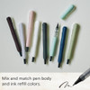  Kuretake ZIG Letter Pen COCOIRO - Extra Fine Brush - Black Ink - Bordeaux Red Body 