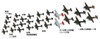  Pit-Road 1/700 WWII Japanese Naval Aircraft Metal Models Set #7 (Incl. Jinpu And Senden) 