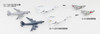  Pit-Road S86 1/700 US Air Force Aircraft Set 7 Plastic Model 