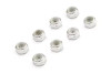 Kyosho MZW128S M2 Alu. Nylon Color Nut 8pcs(Silver)