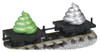 Tsugawa Yokou JT-09 Poo Transport Trolley (Green And Silver Poos with Trolley) (N scale)