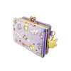 Pokemon Center Original Kiss Lock Mini Wallet Pattern Illustration Purple