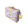  Pokemon Center Original Kiss Lock Mini Wallet Pattern Illustration Purple 