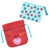 Sanrio Hangyodon Pouch and Drawstring Bag Bad Badtz Maru Funny Face Design 753548