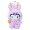 Sanrio Kuromi Mascot Holder Fluffy Eared Bunny Club 631655