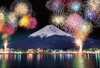 Beverly Jigsaw Puzzle Fireworks over Lake Kawaguchi with a view of Mount Fuji (1000 Pieces) 