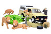 Tomytec Kaiyodo X Tomica Limited Vintage GeoColle 64 Car Snap 32A Safari 4 Nissan Truck 4x4 Set