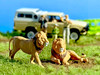 Tomytec Kaiyodo X Tomica Limited Vintage GeoColle 64 Car Snap 32A Safari 4 Nissan Truck 4x4 Set