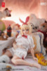  Snail Shell Puff Sleeve Loungewear (White) (For Dolls) 