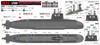Pit-Road 1 350 JB Series Japan Maritime Self Defense Force Submarine SS 513 Taigei With Flag Flagstaff Ship Name Plate Etched Parts Included Plastic M