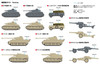 Pit-Road 1/700 MI Series WWII German Military Vehicle Set 2 With Pillbox Plastic Model MI05T Combat Vehicle
