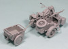 Great Wall Hobby WWII German Military Sidecar KS750 With Two Trailers Plastic Model Kit L3508