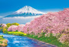 Jigsaw Puzzle - Made In Japan Beverly Mount Fuji And Uruigawa Cherry Blossom Avenue (300 Pieces)