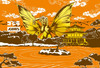 Jigsaw Puzzle - Made In Japan Japanese Style King Ghidorah Missing Piece Request Postcard With Adhesive With Spatula Se (300 Pieces)