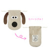 T's Factory Wallace And Gromit Plush Toy Reversible Drawstring Pouch Gromit