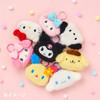 Sanrio PomPom Purin Face Shaped Mini Pouch With Carabiner 015695