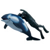 Takara Tomy Ania AL-40 Pacific White-Sided Dolphin (w/diver) (floating Ver.)