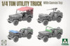 Scale 1/35 United States Army 1/4 Ton Utility Truck With Canvas Top