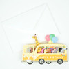 Greeting Life Birthday Card Party Bus Animal EC 35 Yellow