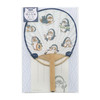 Mofusand Bamboo Fan Greeting Card Cute Shark GR-88s