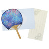 Bamboo Uchiwa Greeting Card With Note Paper Summer Fireworks