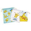 Pokemon Center Original 3P Drawstring Pouches Pikachu PKM-1053