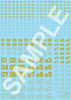  Hobby Japan HJ Modelers Decals Numbering 02 