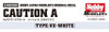  Hobby Japan HJ Modelers Decal Caution A VX White 