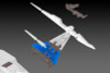  Plum Darius Silver Hawk 3F-1B SPACE FIGHTER 2P COLOR 1/144 Plastic Model 