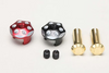 RP-121P4 4mm Aluminum Battery Plug Cap Set Red and Black 24K Plated